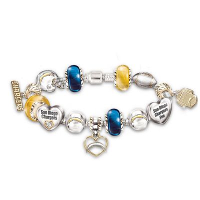 NFL San Diego Chargers #1 Fan Charm Bracelet: Go Chargers!