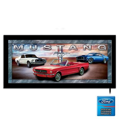 Classic Mustangs Stained Glass Wall Decor