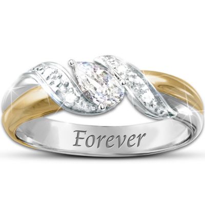 Heaven's Embrace White Topaz Bereavement Ring