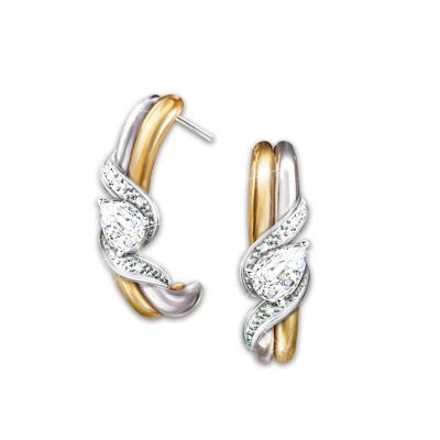Earrings: Heaven's Embrace White Topaz Remembrance Earrings