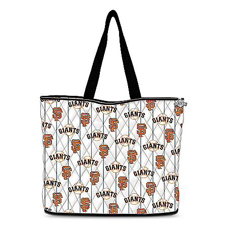 San Francisco Giants Quilted Tote Bag With 2 Free Matching Cosmetic Cases