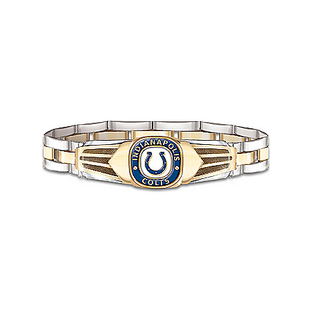 NFL Indianapolis Colts Mens Stainless Steel Bracelet