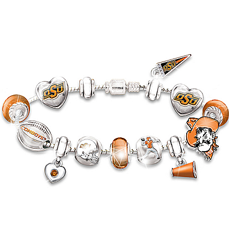 Oklahoma State Cowboys Charm Bracelet