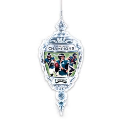 Philadelphia Eagles Super Bowl LII NFL Commemorative Crystal Christmas Ornament