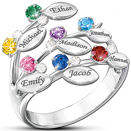 Our Family Of Love Personalized Birthstone Ring