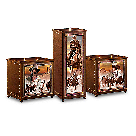 John Wayne Tealight Candleholder Set: American Legend