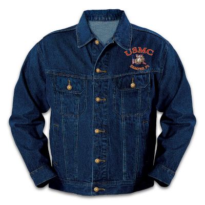 USMC Men's Denim Jacket: Ooh-Rah Spirit