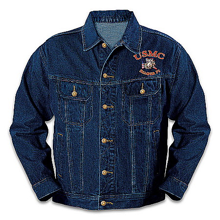 USMC Men's Denim Jacket: Ooh-Rah Spirit