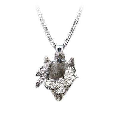 Eagle Arrowhead Pendant Necklace: Sacred Guardian