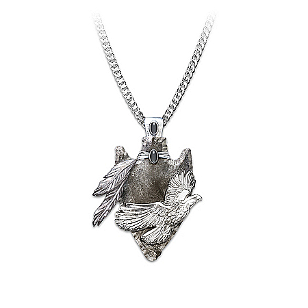 Eagle Arrowhead Pendant Necklace: Sacred Guardian