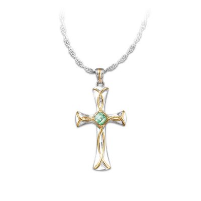 Celtic Blessings Irish Cross Pendant Necklace