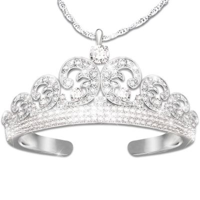 Royal Wedding Tiara Pendant Necklace