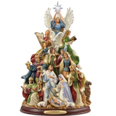 Tabletop Tree: Thomas Kinkade O Holy Night Tabletop Tree