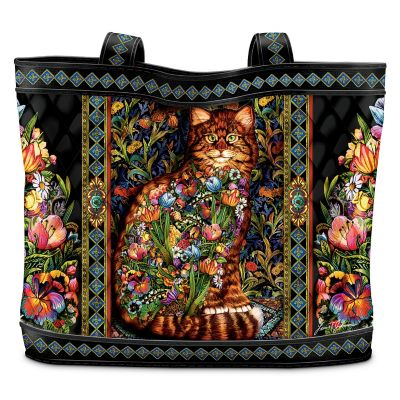 Feline Elegance Artistic Cat Tote Bag