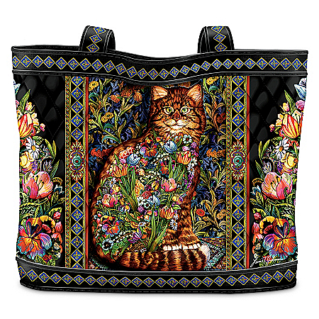 Feline Elegance Artistic Cat Tote Bag