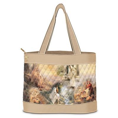 Guided By Love Christian Art Tote Bag