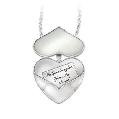 Granddaughter Diamond Pendant Locket Necklace: My Granddaughter, You Are Loved