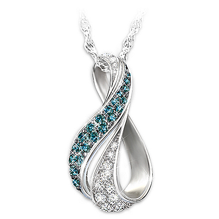 Women's Necklace: Cascade Of Beauty Diamond Pendant Necklace