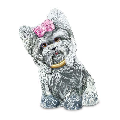 Sparkling With Personality Yorkie Sculpture