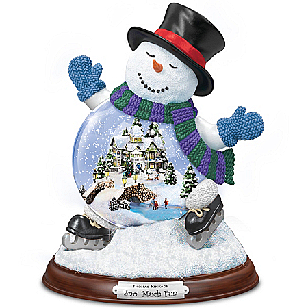 Thomas Kinkade Sno' Much Fun Snowglobe