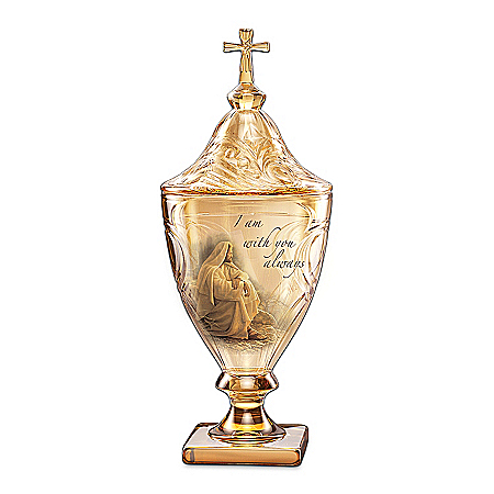 Christian Art Glass Sculpture: Always With You