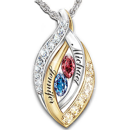 Personalized Name-Engraved Pendant Necklace: Together In Love