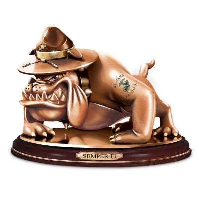 USMC Bulldog Sculpture: Semper Fi Tribute