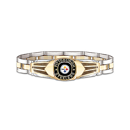 NFL Pittsburgh Steelers Mens Stainless Steel Bracelet