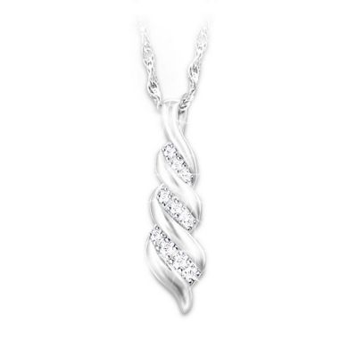 Romantic Diamond Pendant Necklace: Our Love For Always