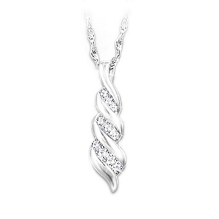Romantic Diamond Pendant Necklace: Our Love For Always