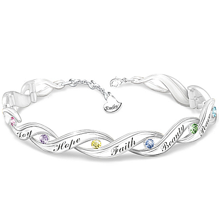 Personalized Crystal Bracelet: Wishes For My Daughter