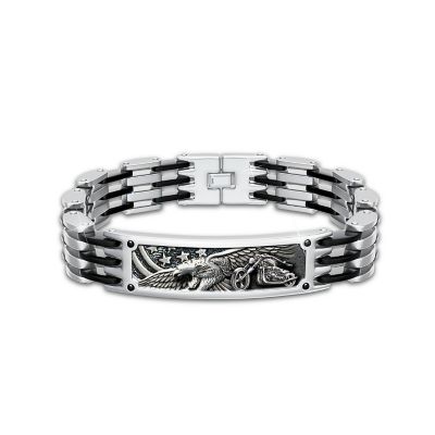 Men's Bracelet: Born To Ride Men's Motorcycle Bracelet