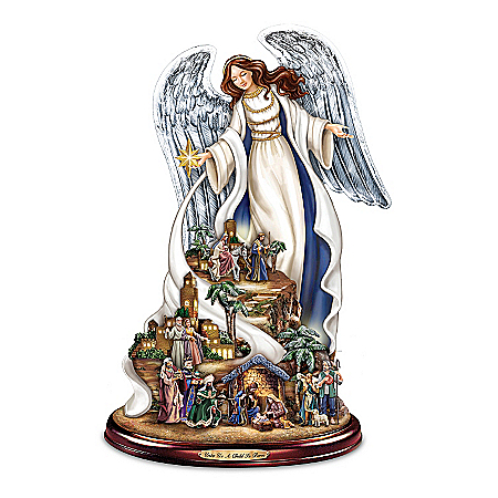 Sculpture: Thomas Kinkade Unto Us A Child Is Born Sculpture