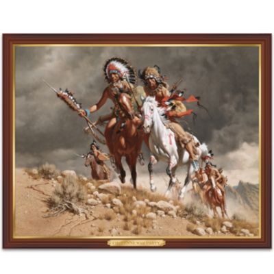 Cheyenne War Party Native American-Inspired Illuminating Print Wall Decor