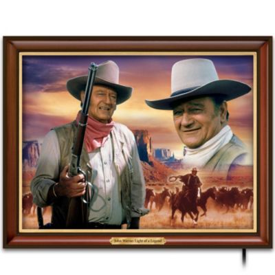 John Wayne Illuminating Canvas Print: Light Of A Legend