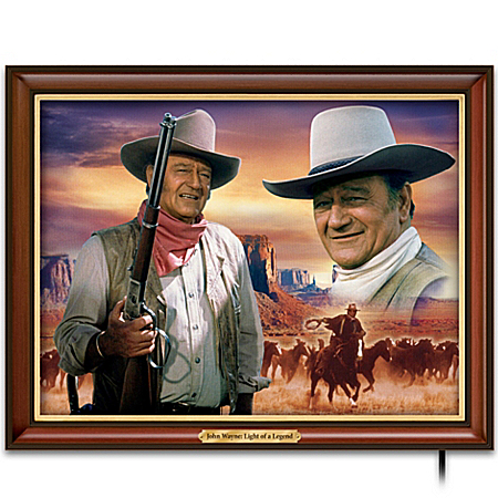 John Wayne Illuminating Canvas Print: Light Of A Legend