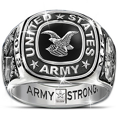 Men's Ring: Army Pride Personalized Ring