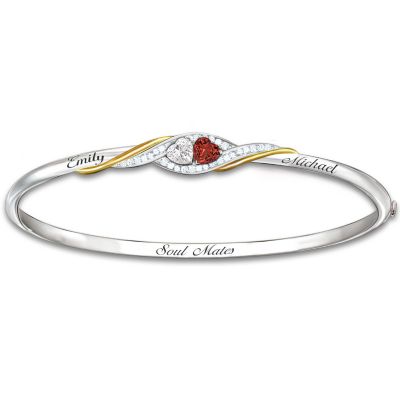 Bracelet: Two Hearts Become Soul Mates Personalized Bracelet