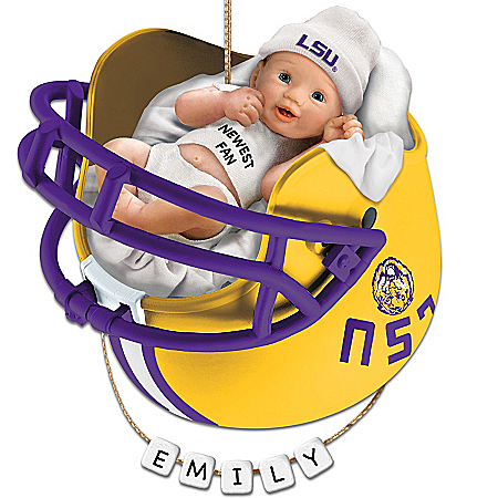 LSU Tigers Personalized Baby's First Ornament