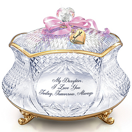 Daughter Personalized Crystal Music Box: My Daughter, I Love You