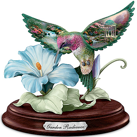 Thomas Kinkade Garden Radiance Hummingbird Sculpture