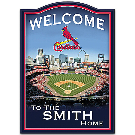 MLB St. Louis Cardinals Personalized Welcome Sign Wall Decor