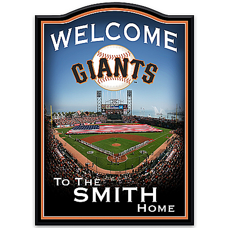 Wall Decor: San Francisco Giants Personalized Welcome Sign Wall Decor