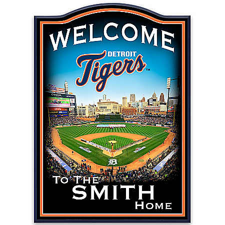 Detroit Tigers Personalized Welcome Sign