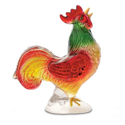 Radiant Rooster Crystal Sculpture