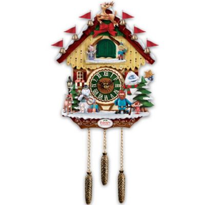 Cuckoo Clock: Rudolph The Red-Nosed Reindeer 50th Anniversary Cuckoo Clock