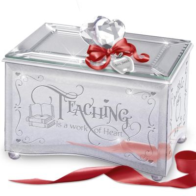 Personalized Mirrored Music Box: Teaching Is A Work Of Heart