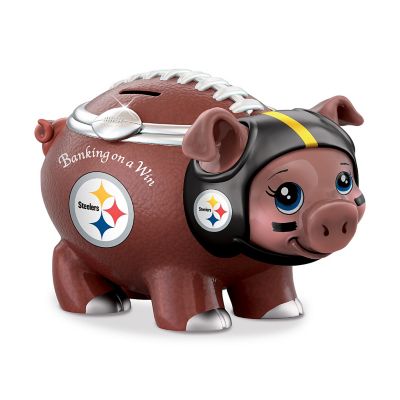 NFL Pittsburgh Steelers Football Piggy Bank: Banking On A Win