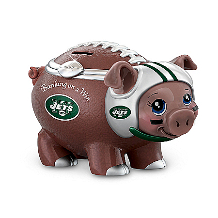NFL Football Piggy Bank: Banking On A Win New York Jets