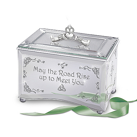 Irish Mirrored Music Box: Reflections Of An Irish Blessing
